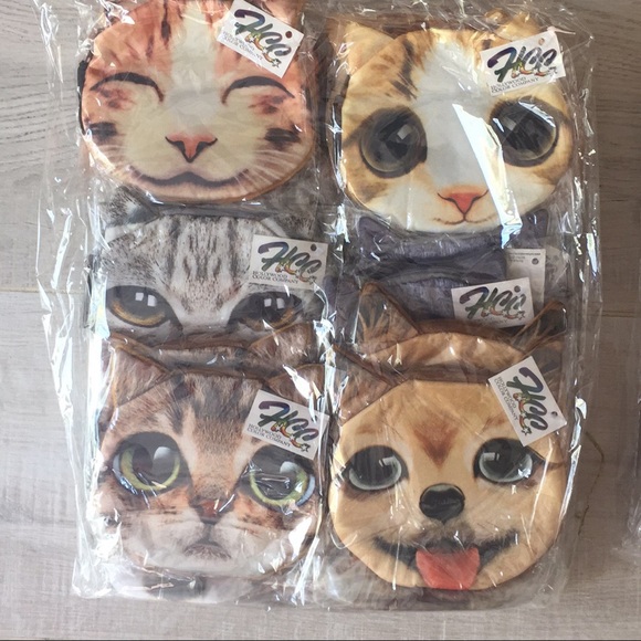 Other - Cat and Dog face coin purses